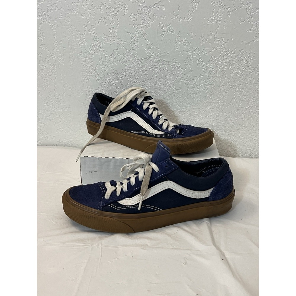 Vans 507698 Lace Up Navy Blue White Mens 8 Womens 9.5 Old Skool Skateboard